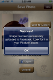 Piratizer Facebook upload Success